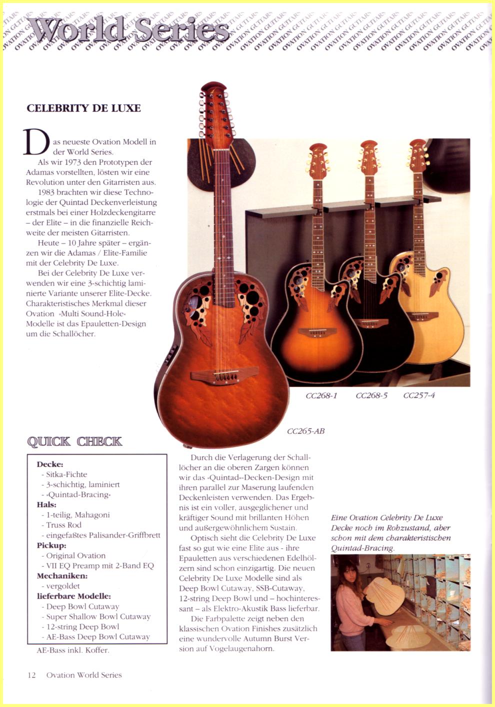 Ovation 1993 German Catalog