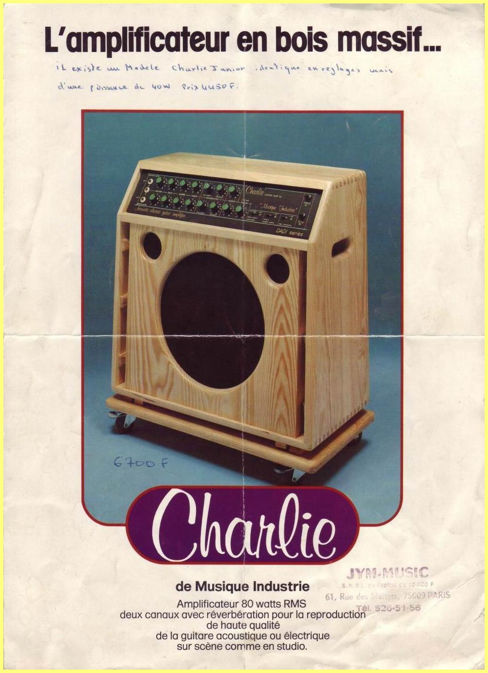 Musique Industrie "Charlie" Amplifier Brochure