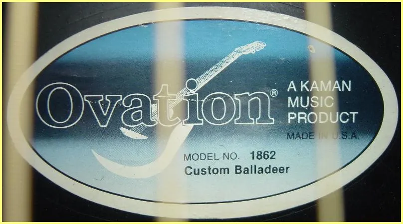 Ovation 1862 Custom Balladeer | Ovation Tribute