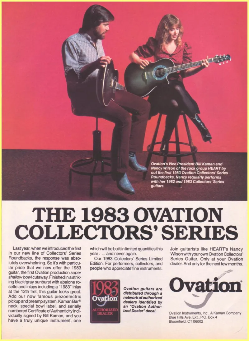 Ovation Collectors Series Guitar Certificate of Authenticity - Model ...